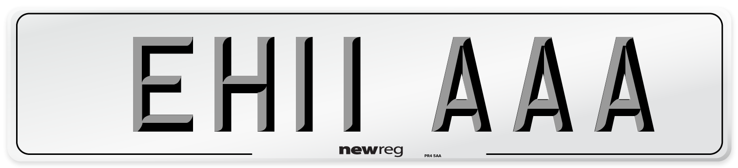 EH11 AAA Number Plate from New Reg